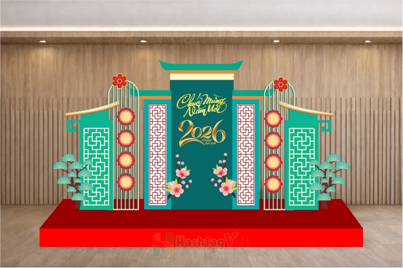 Mẫu khung check in tết đẹp