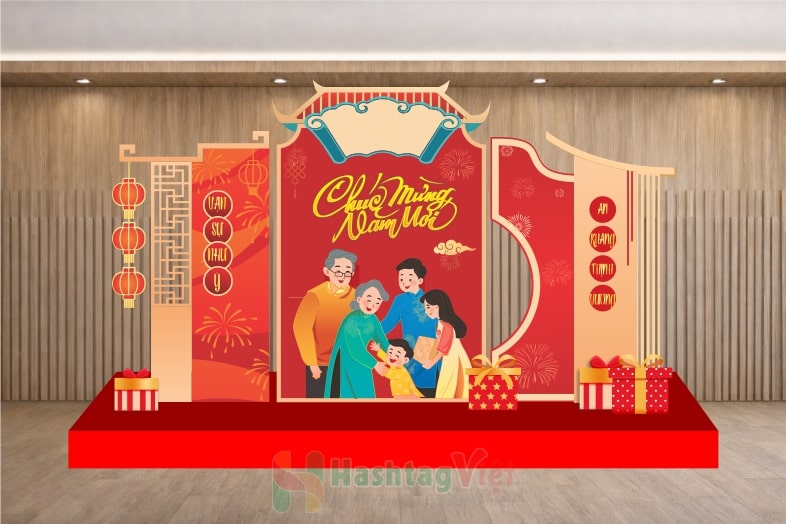Làm khung check in tết tại Hà Nội
