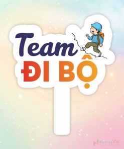 Hashtag cầm tay team đi bộ
