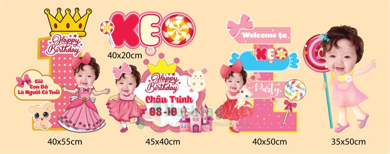 Chibi sinh nhật bé gái