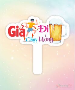 Hashtag cầm tay giả chạy đi uống bia