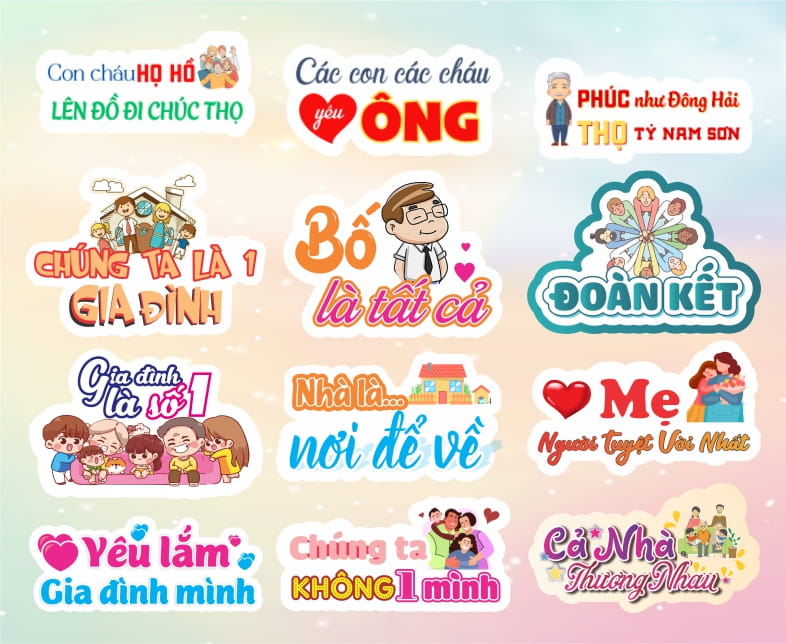 Hashtag cầm tay mừng thọ