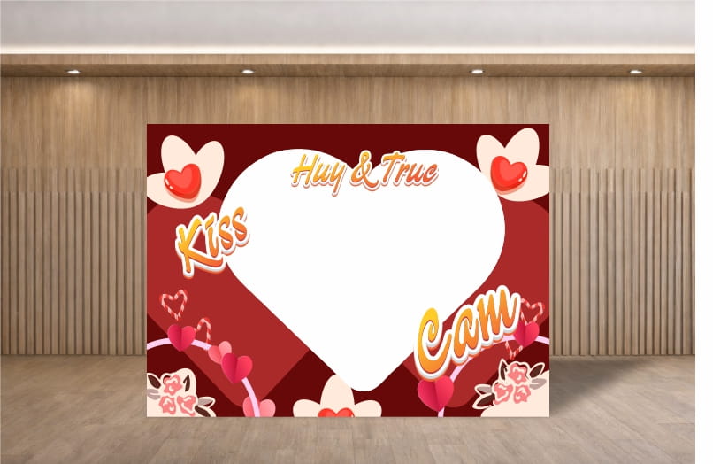 Khung check in valentine's
