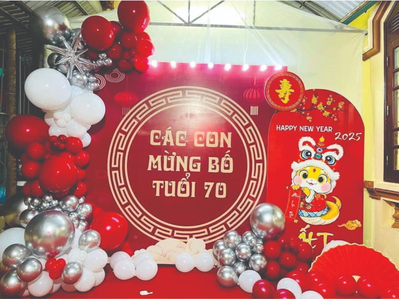 Backdrop mừng thọ