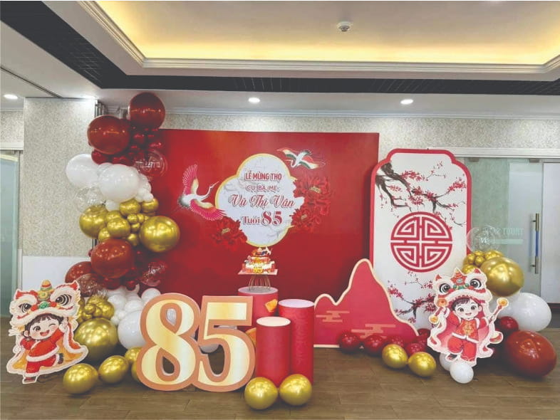 Backdrop mừng thọ formex
