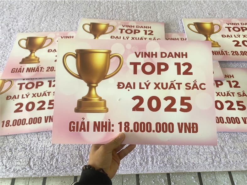 Bảng vinh danh đại lý xuất sắc