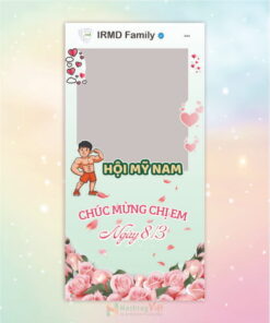 Khung check in ngày 8-3 công ty IRMD Family