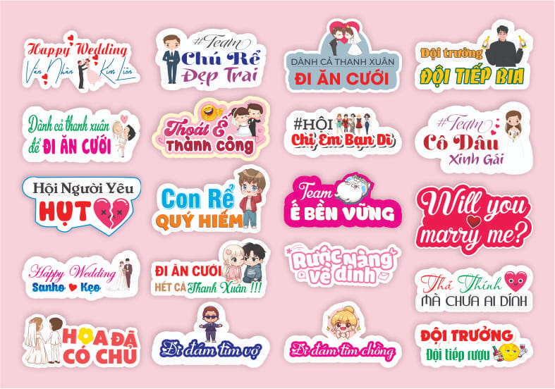 Hashtag chụp hình đám cưới