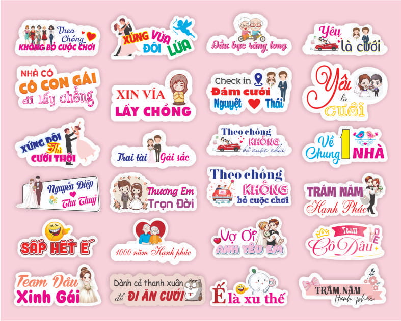 Hashtag chụp hình đám cưới