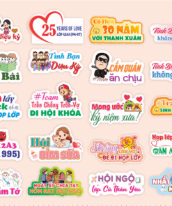 Bộ hashtag cầm tay họp lớp ấn tượng nhất