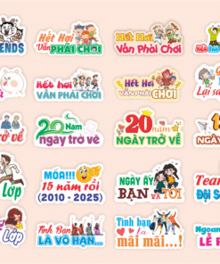 Bộ hashtag cầm tay họp lớp ấn tượng nhất