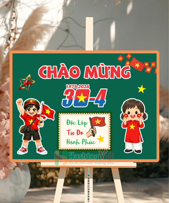 Bảng check in ngày 30/4