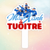 Hashtag cầm tay màu xanh tuổi trẻ