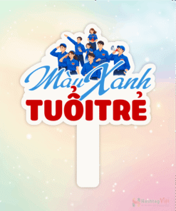 Hashtag cầm tay màu xanh tuổi trẻ