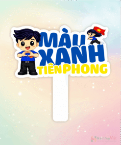 Hashtag cầm tay màu xanh tuổi trẻ