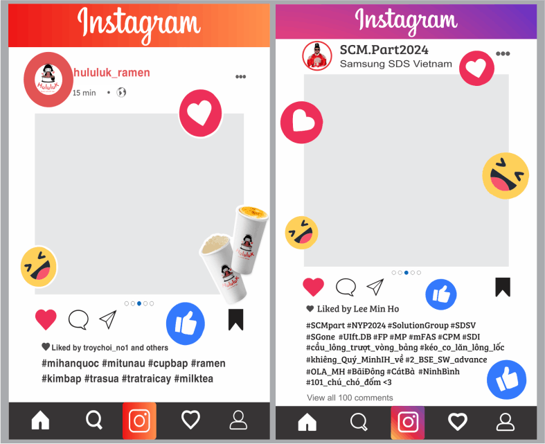 Khung chụp hình instagram sự kiện