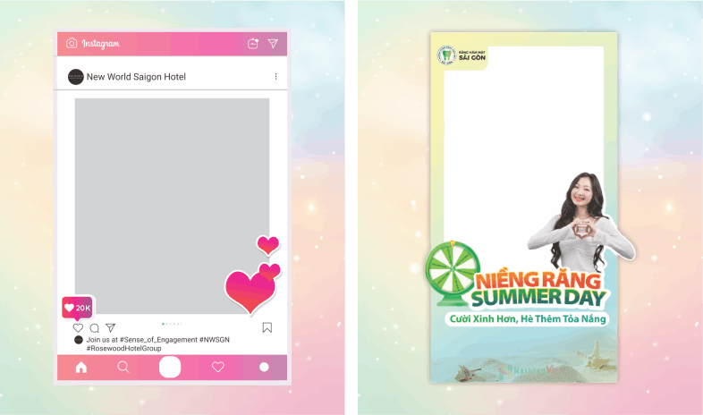Khung instagram phòng khám nha khoa