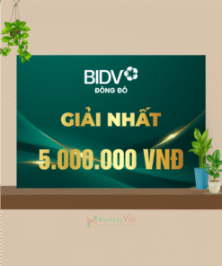 Bảng trao thưởng ngân hàng BIDV