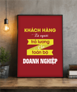 Tranh văn phòng khách hàng là người trả lương cho doanh nghiệp