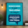 Tranh văn phòng khách hàng là người trả lương cho doanh nghiệp