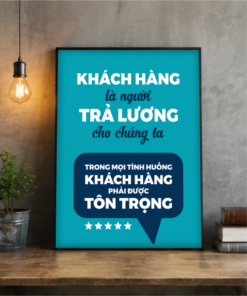 Tranh văn phòng khách hàng là người trả lương cho doanh nghiệp