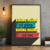 Tranh văn phòng không ngừng cố gắng, không ngừng nỗ lực