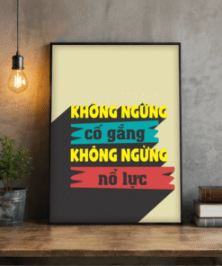 Tranh văn phòng không ngừng cố gắng, không ngừng nỗ lực