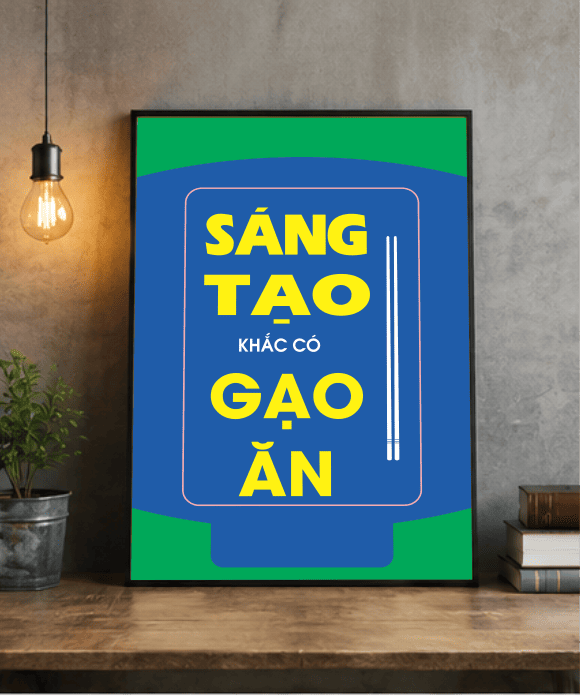 Tranh Văn Phòng Sáng Tạo Khắc Có Gạo Ăn