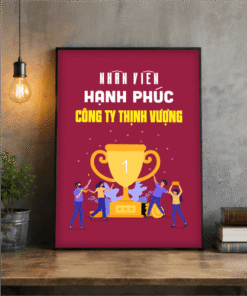 Tranh Văn Phòng Nhân Viên Hạnh Phúc Công Ty Thịnh Vượng