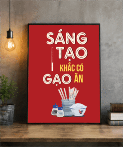 Tranh Văn Phòng Sáng Tạo Khắc Có Gạo Ăn