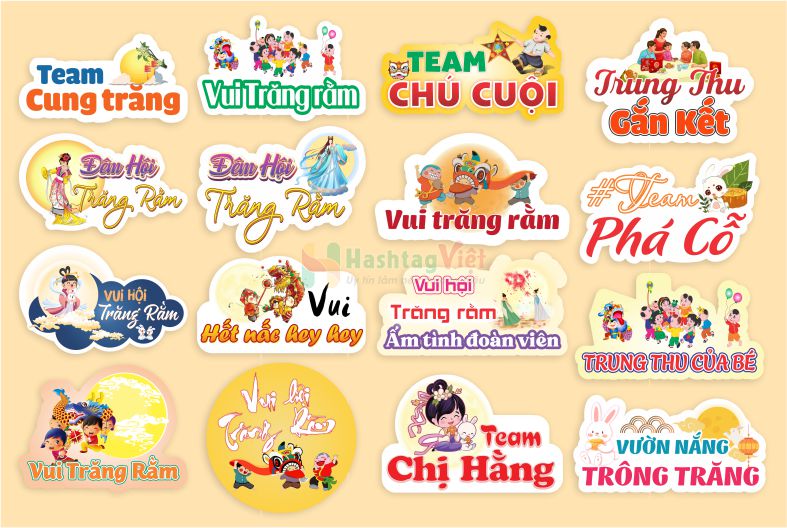 Thiết kế hashtag trung thu