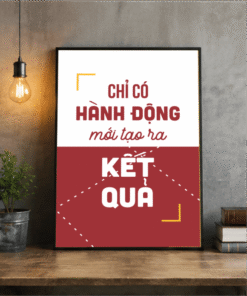 Tranh Động Lực Chỉ Có Hành Động Mới Tạo Ra Kết Quả