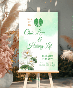 Bảng tên đám cưới Chúc Lam Hoàng Lộc