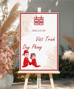 Bảng tên đám cưới Việt Trinh Duy Phong