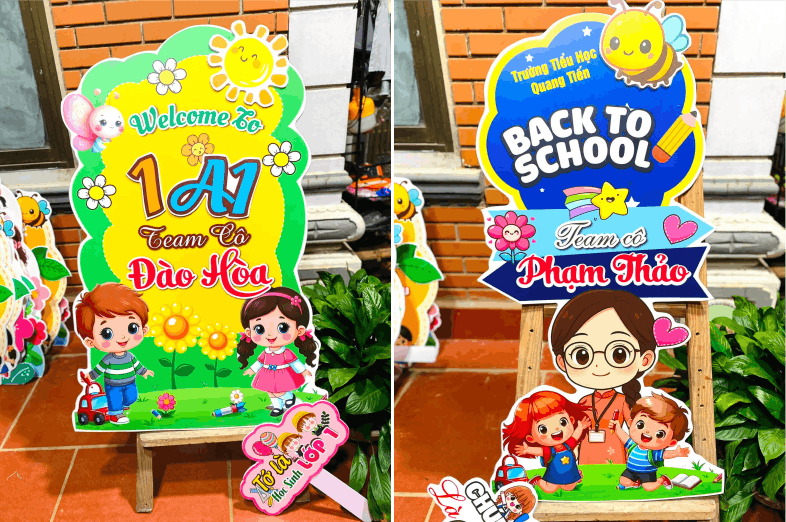 Bảng checkin khai giảng