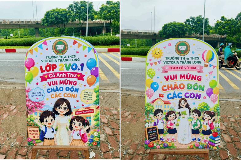 Thiết kế khung checkin khai giảng