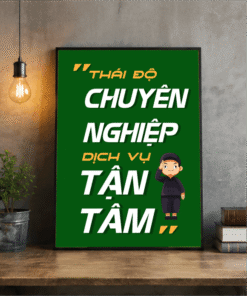Tranh văn phòng thái độ chuyên nghiệp dịch vụ tận tâm