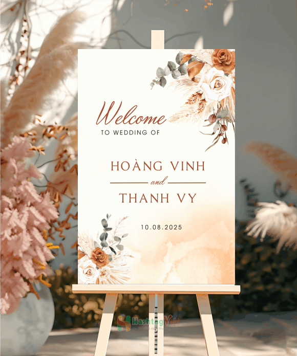 Bảng tên đám cưới Hoàng Vinh Thanh Vy