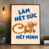 Tranh văn phòng làm hết sức chơi hết mình