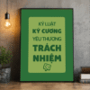 Tranh văn phòng kỷ luật kỷ cương yêu thương trách nhiệm