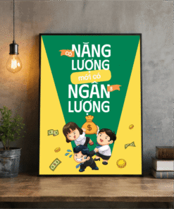Tranh văn phòng năng lượng mới có ngân lượng
