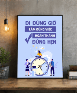 Tranh văn phòng đi đúng giờ làm đúng việc