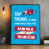 Tranh văn phòng tập trung sứ mệnh chinh phục mục tiêu