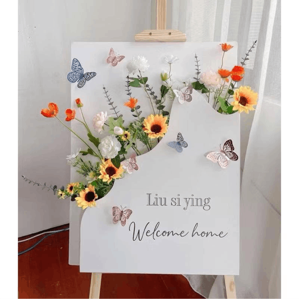 Bảng cắm hoa đám cưới đẹp