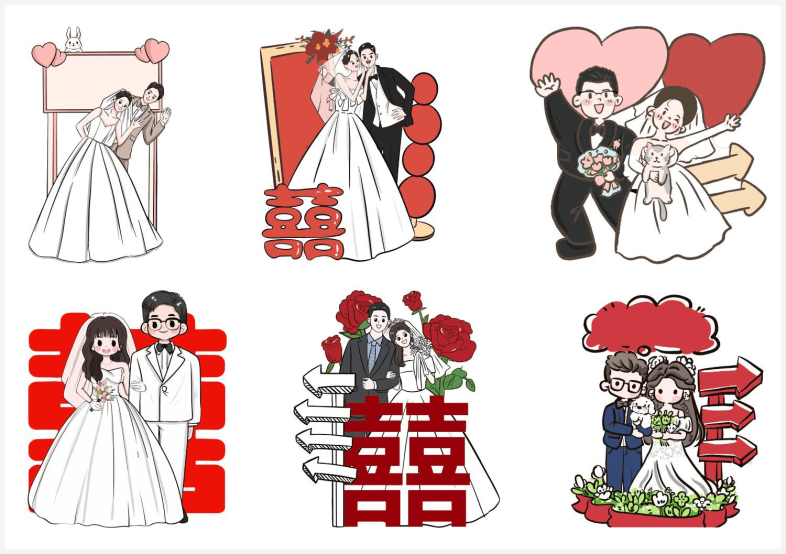 Bảng chibi đám cưới