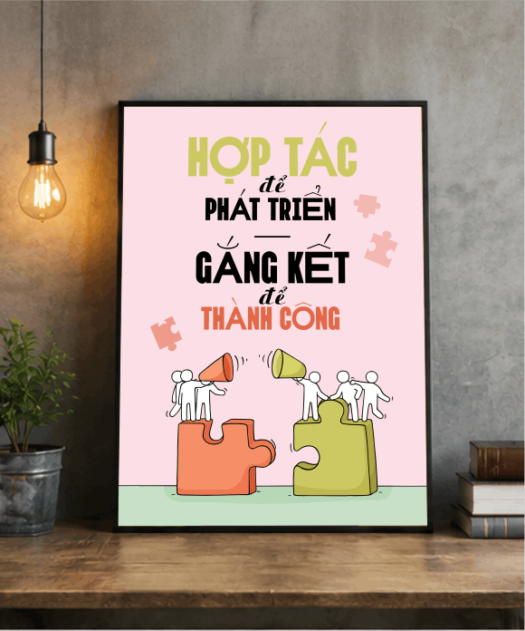 Tranh văn phòng hợp tác để phát triển