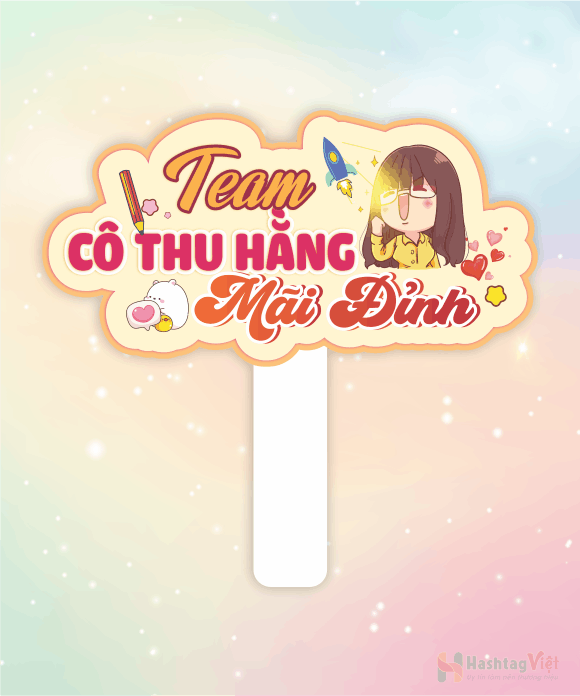 Hashtag cầm tay team thầy cô giáo