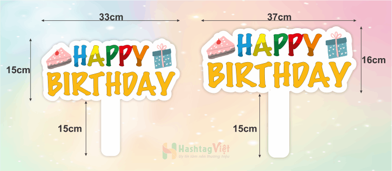 Kích thước hashtag sinh nhật