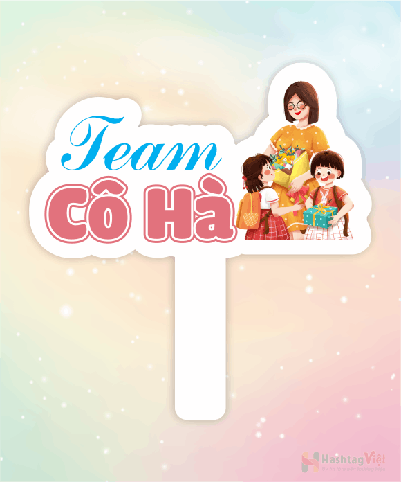 Hashtag cầm tay team thầy cô giáo