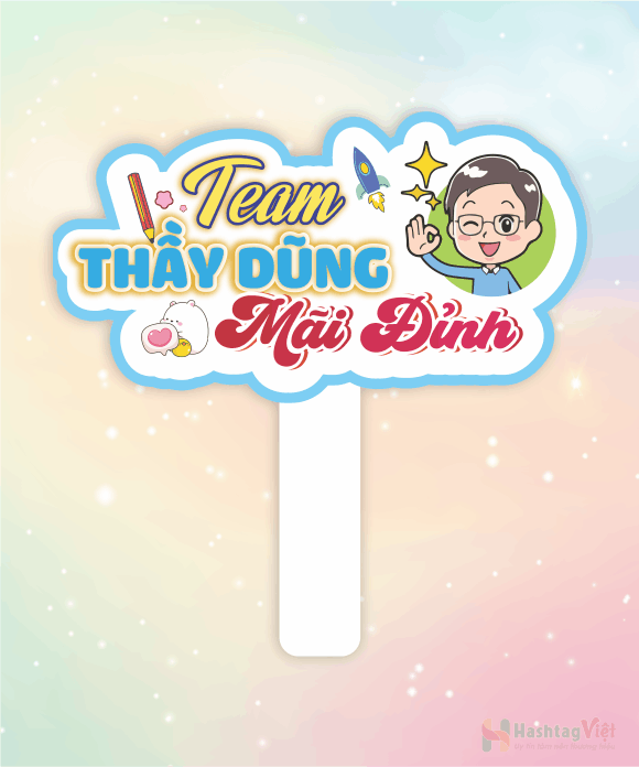 Hashtag cầm tay team thầy cô giáo